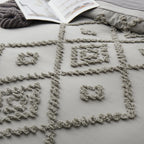 Oli Anderson Tufted Boho Embroidery Duvet Cover Set - 3 Piece