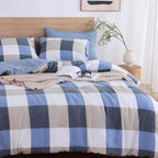 Oli Anderson Reversible Fluffy Checkered Comforter Set - 3 Piece