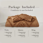Oli Anderson Tufted Boho Embroidery Duvet Cover Set - 3 Piece