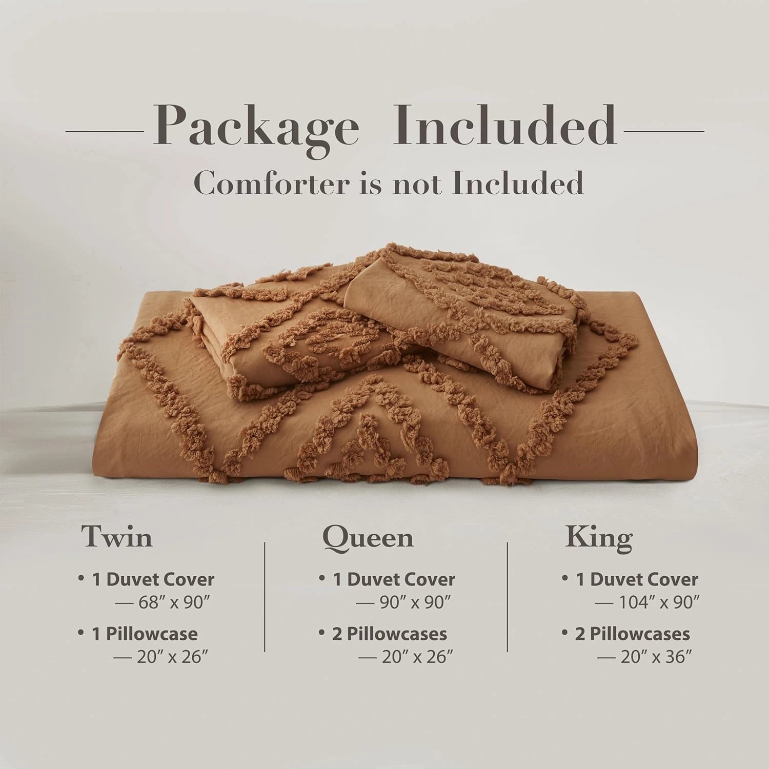 Oli Anderson Tufted Boho Embroidery Duvet Cover Set - 3 Piece