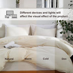 Oli Anderson Washed Cotton Linen Duvet Cover Set - 3 Piece