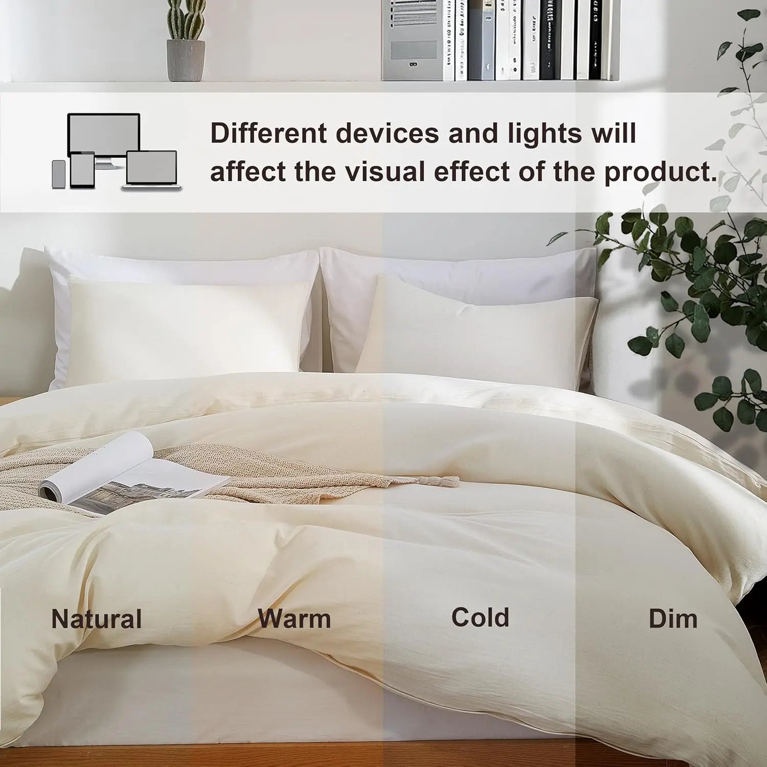 Oli Anderson Washed Cotton Linen Duvet Cover Set - 3 Piece