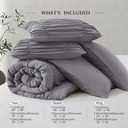 Oli Anderson Ruched Fluffy Comforter Set - 5 Piece
