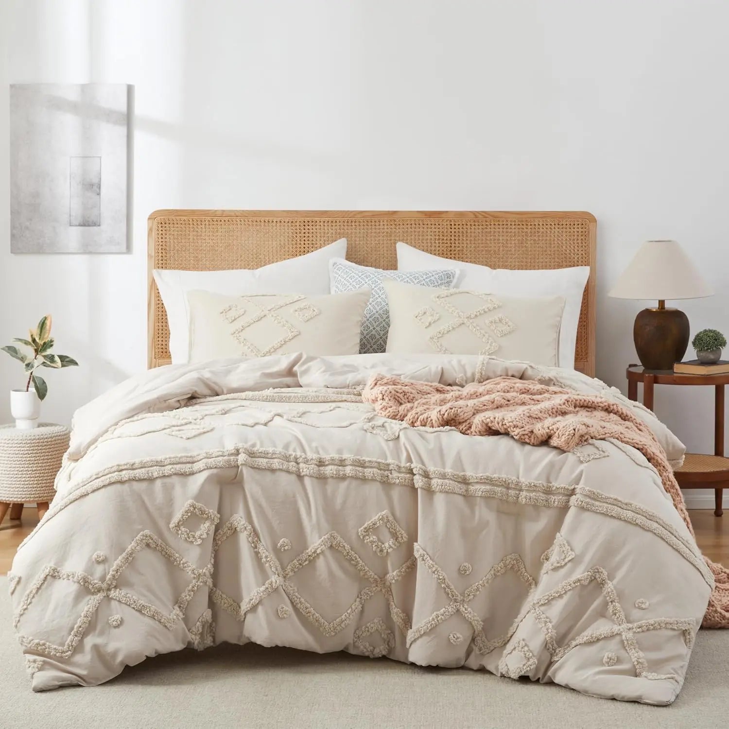 Oli Anderson Tufted Boho Fluffy Comforter Set - 3 Piece