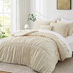 Oli Anderson Ruched Fluffy Comforter Set - 5 Piece