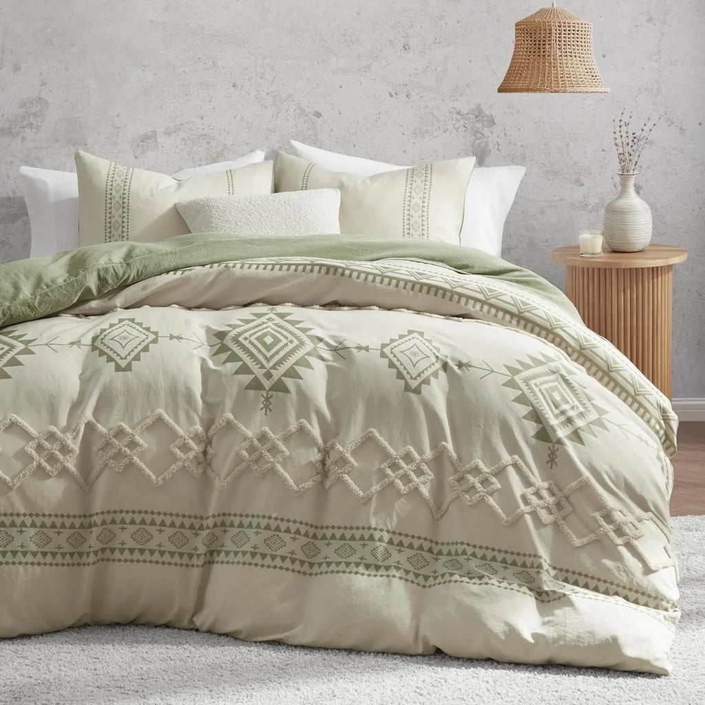 Oli Anderson Boho Tufted Duvet Cover - 3 Piece Set