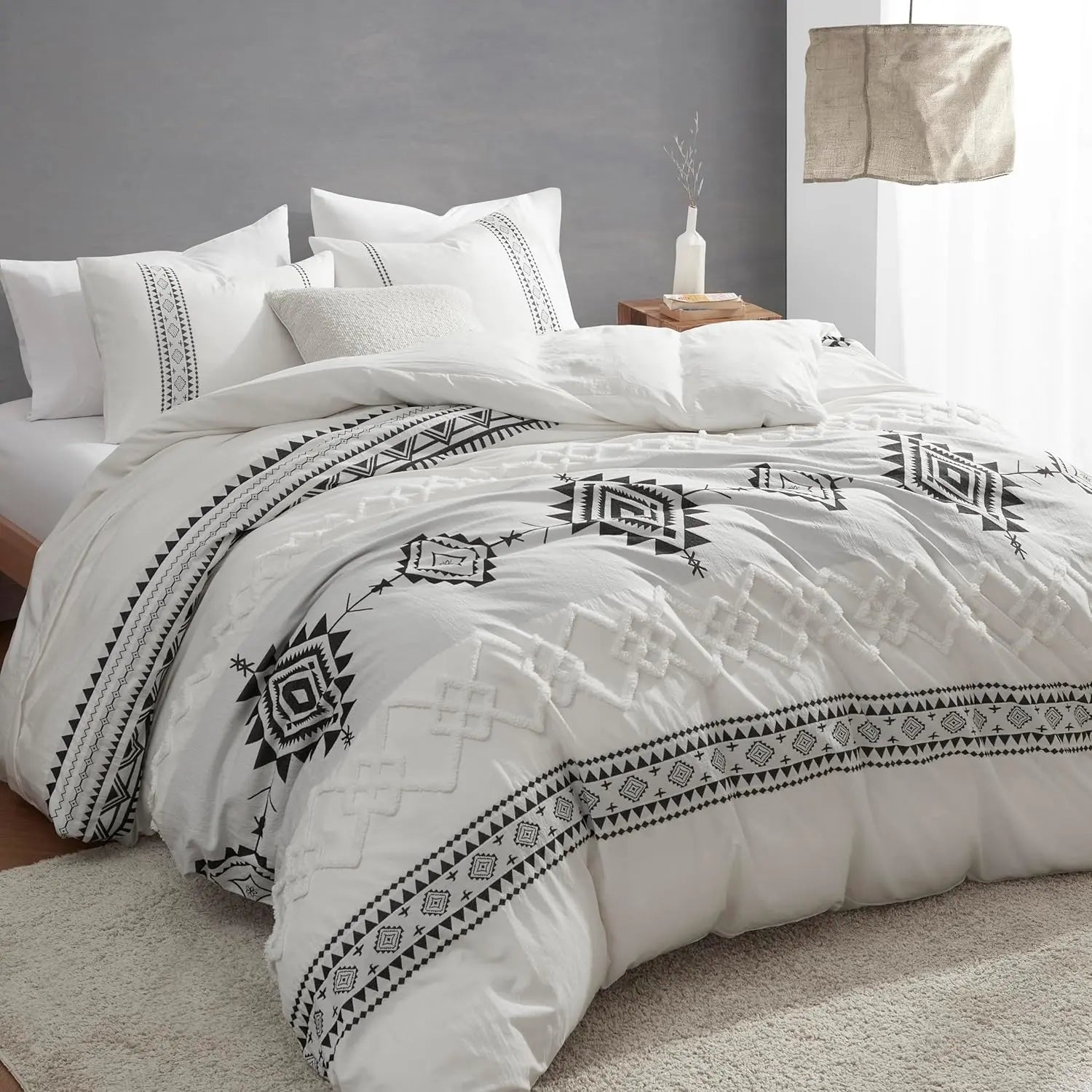 Oli Anderson Boho Tufted Duvet Cover - 3 Piece Set