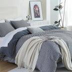 Oli Anderson Reversible Fluffy Checkered Comforter Set - 3 Piece