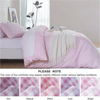 Oli Anderson Reversible Fluffy Checkered Comforter Set - 3 Piece