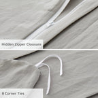 Oli Anderson Pleated Duvet Cover - 3 Piece Set