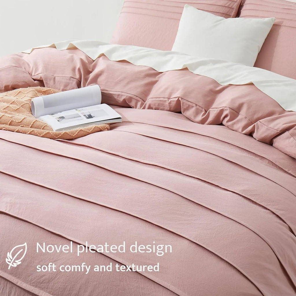 Oli Anderson Pleated Duvet Cover - 3 Piece Set