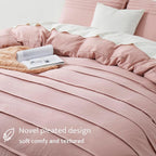 Oli Anderson Pleated Duvet Cover - 3 Piece Set