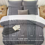 Oli Anderson Ruched Fluffy Comforter Set - 5 Piece