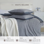 Oli Anderson Reversible Fluffy Checkered Comforter Set - 3 Piece