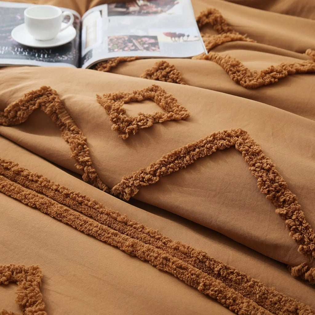 Oli Anderson Tufted Boho Fluffy Comforter Set - 3 Piece