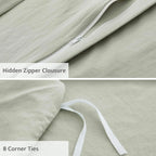 Oli Anderson Pleated Duvet Cover - 3 Piece Set