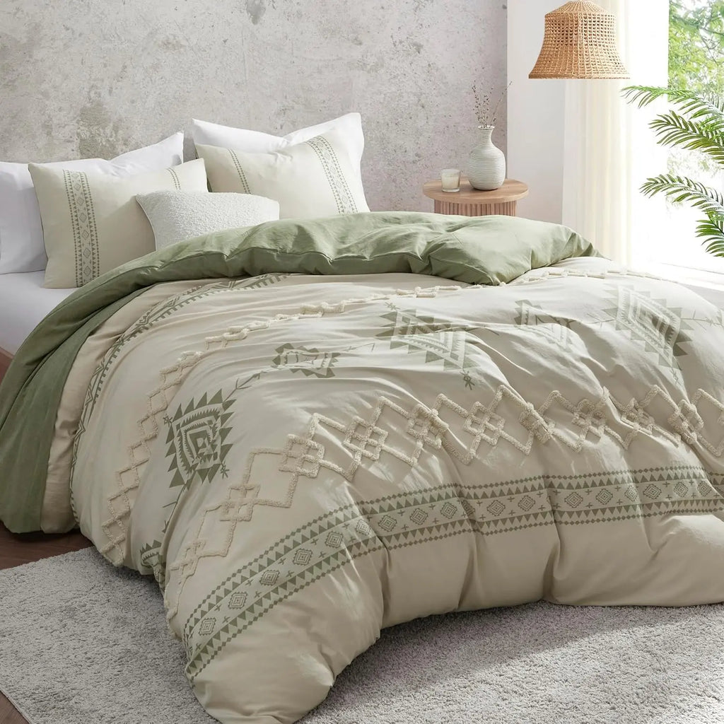 Oli Anderson Boho Tufted Duvet Cover - 3 Piece Set