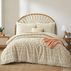 Oli Anderson Tufted Boho Fluffy Comforter Set - 3 Piece
