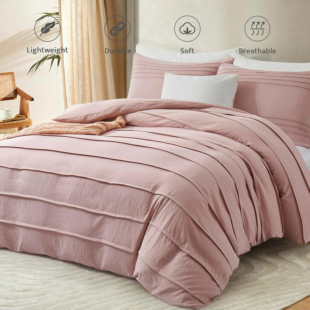 Oli Anderson Pleated Duvet Cover - 3 Piece Set