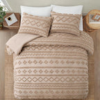Oli Anderson Tufted Boho Fluffy Comforter Set - 3 Piece