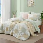 Oli Anderson Seersucker Floral Comforter Set - 7 Piece