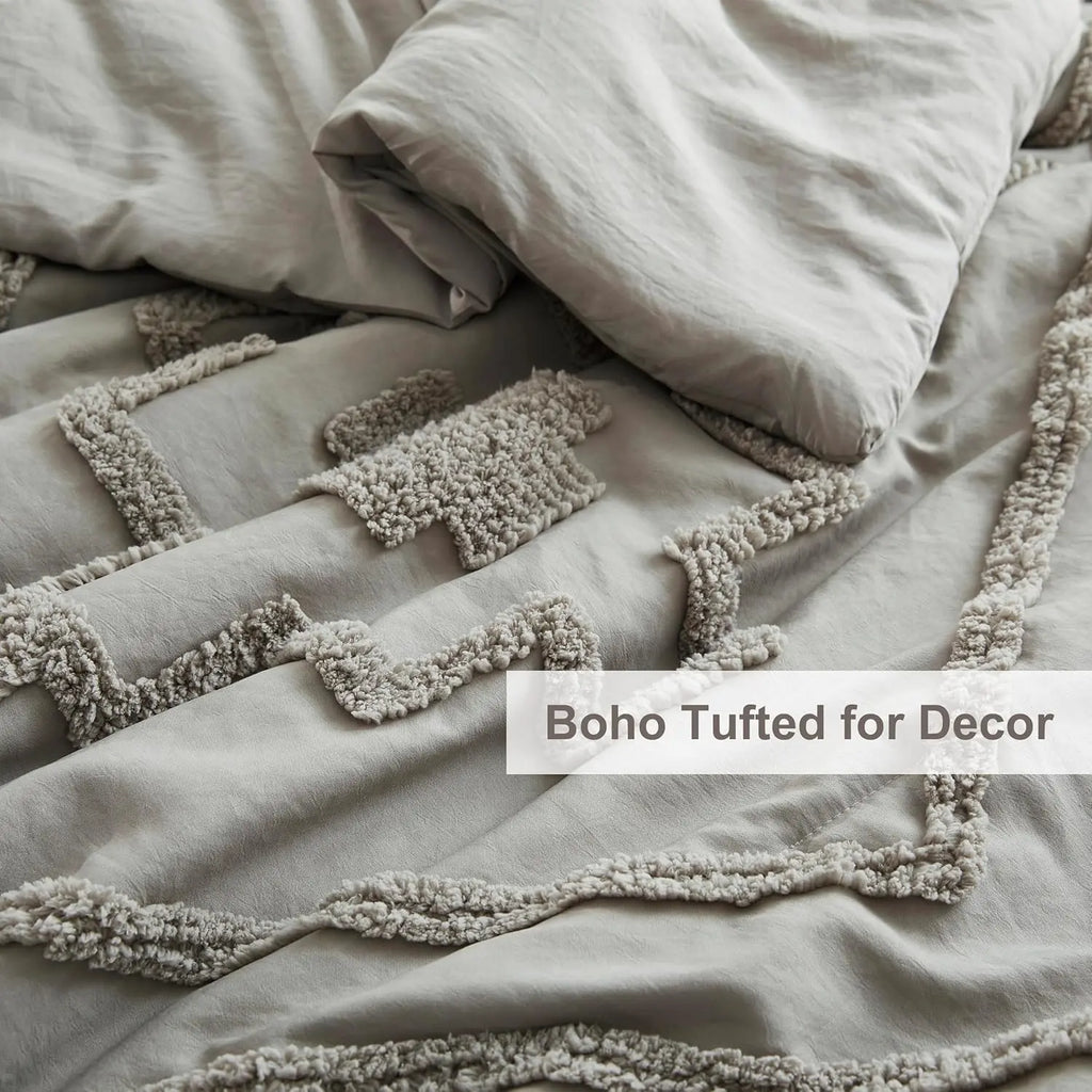 Oli Anderson Boho Tufted Jacquard Comforter Set - 3 Piece