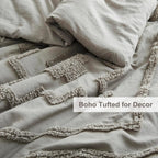 Oli Anderson Boho Tufted Jacquard Comforter Set - 3 Piece