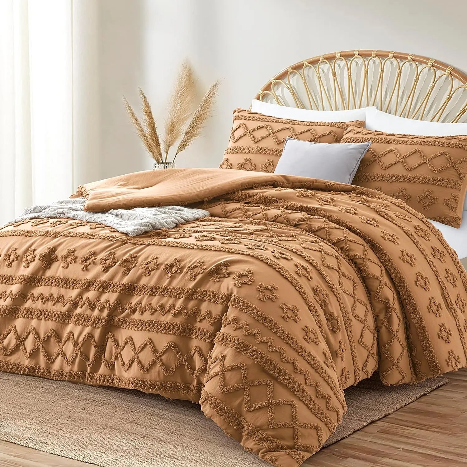 Oli Anderson Tufted Boho Fluffy Comforter Set - 3 Piece