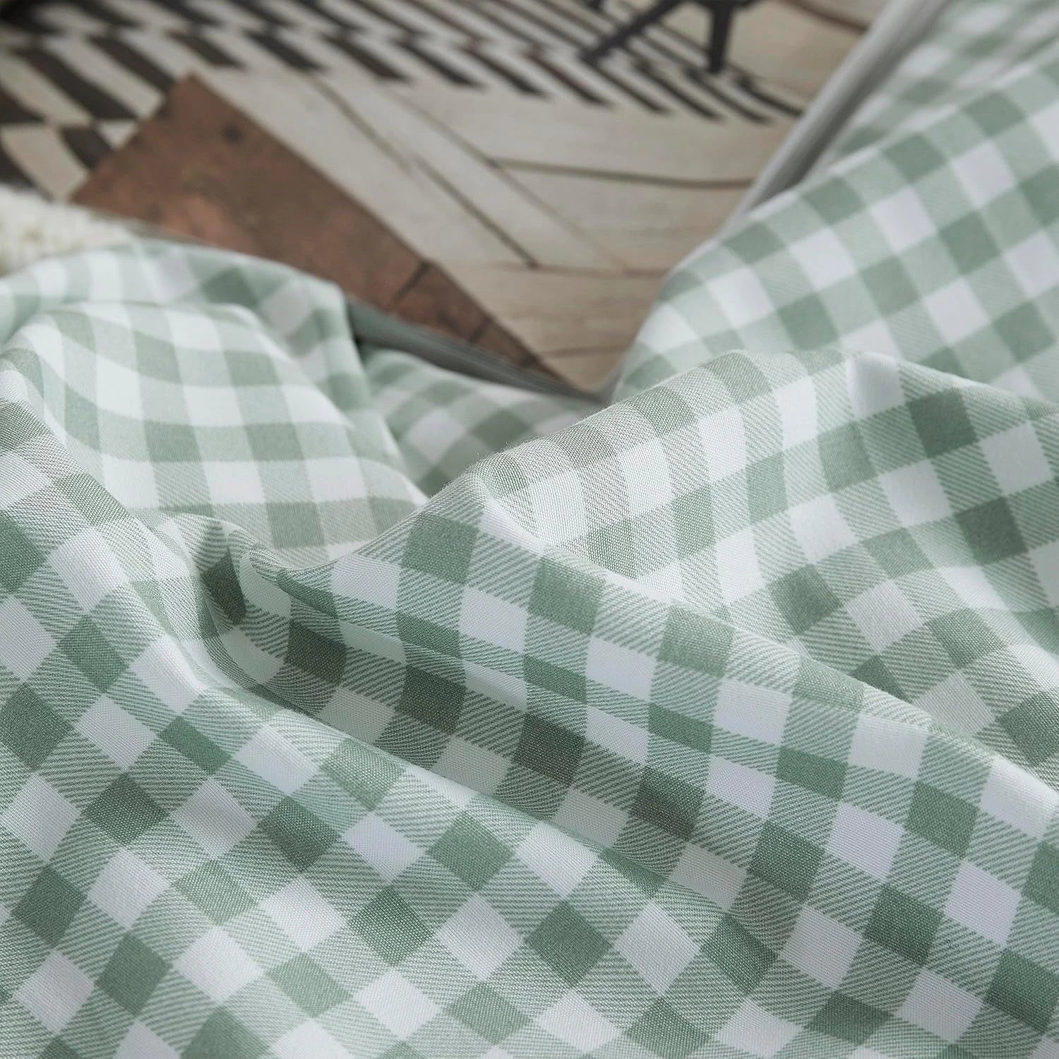 Oli Anderson Reversible Fluffy Checkered Comforter Set - 3 Piece