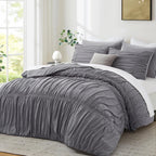 Oli Anderson Ruched Fluffy Comforter Set - 5 Piece
