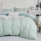 Oli Anderson Reversible Fluffy Checkered Comforter Set - 3 Piece