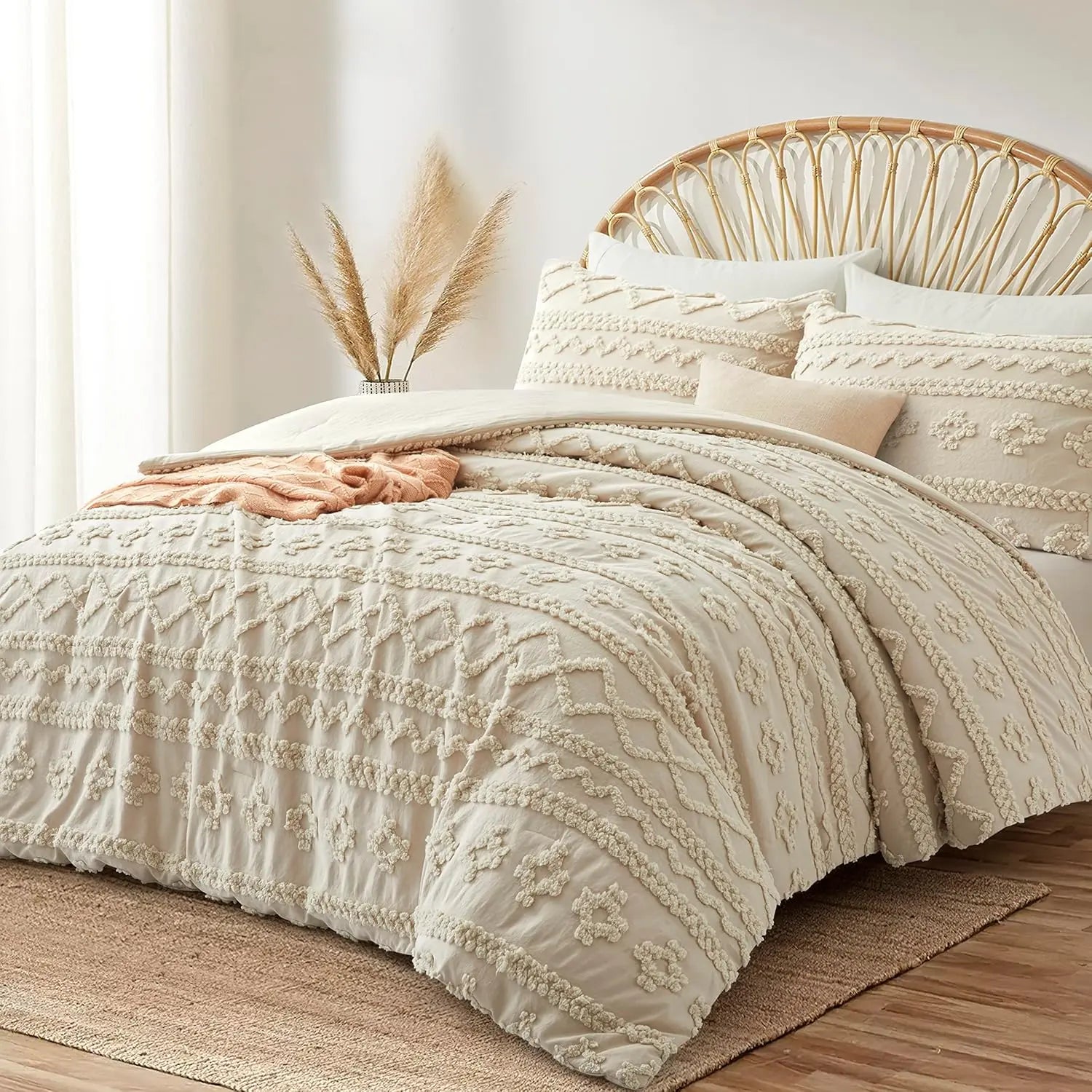 Oli Anderson Tufted Boho Fluffy Comforter Set - 3 Piece