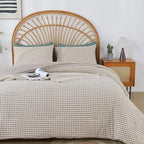Oli Anderson Reversible Fluffy Checkered Comforter Set - 3 Piece