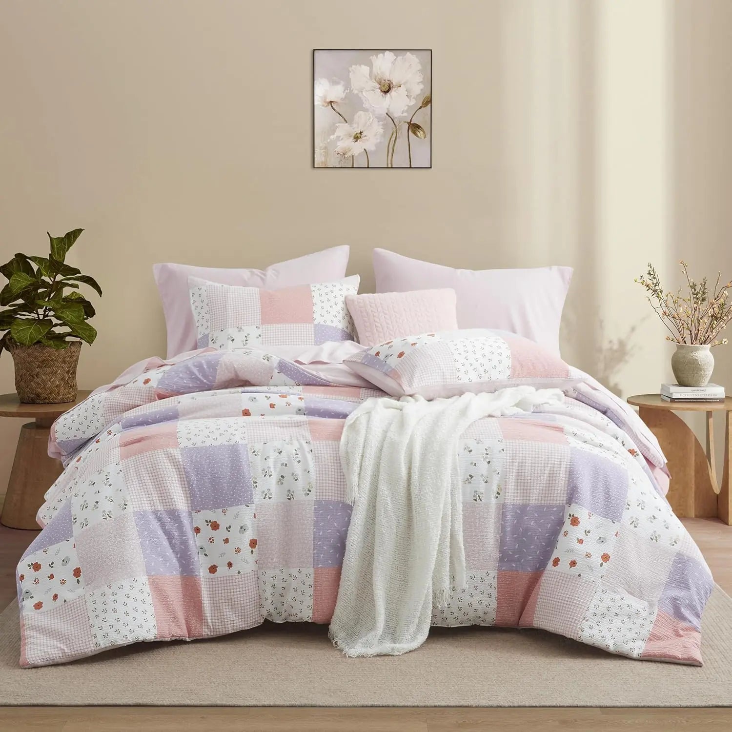 Oli Anderson Seersucker Floral Comforter Set - 7 Piece