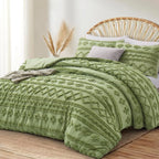 Oli Anderson Tufted Boho Fluffy Comforter Set - 3 Piece