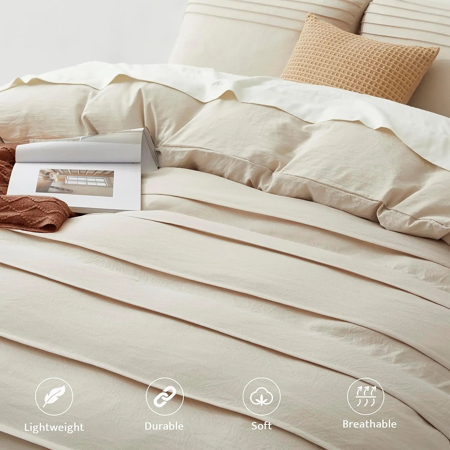 Oli Anderson Pleated Duvet Cover - 3 Piece Set
