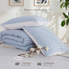 Oli Anderson 100% Cotton Waffle Comforter Set - 3 Piece