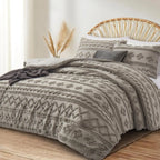 Oli Anderson Tufted Boho Fluffy Comforter Set - 3 Piece