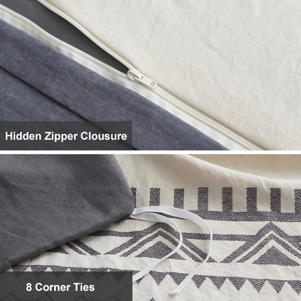 Oli Anderson Boho Tufted Duvet Cover - 3 Piece Set