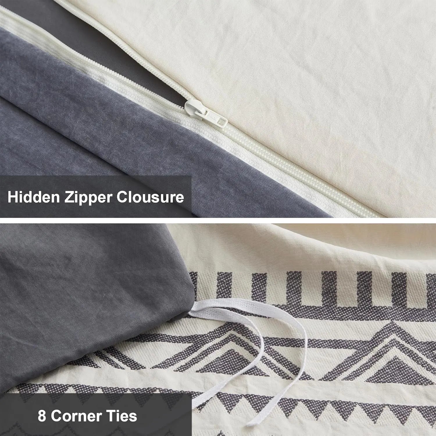 Oli Anderson Boho Tufted Duvet Cover - 3 Piece Set