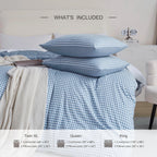 Oli Anderson Reversible Fluffy Checkered Comforter Set - 3 Piece