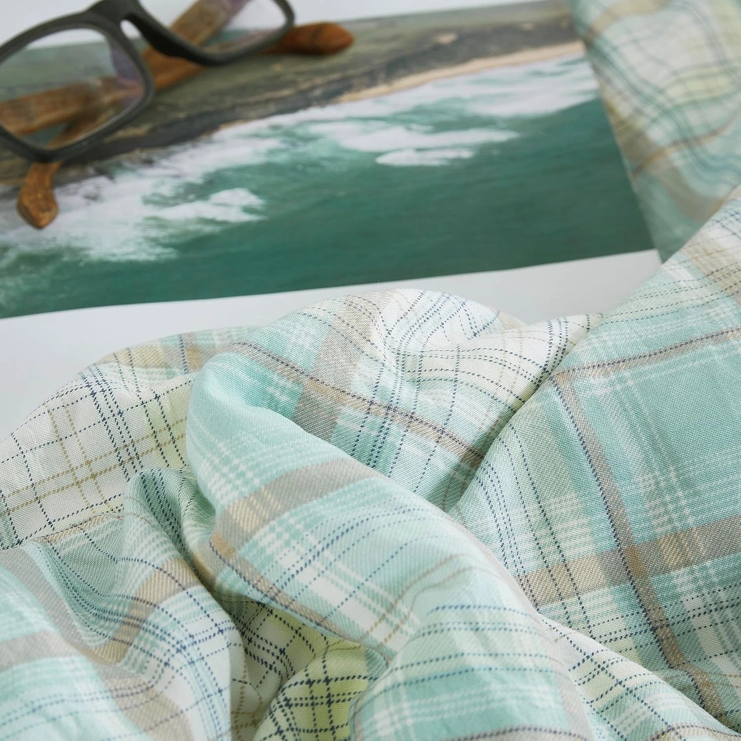 Oli Anderson Reversible Fluffy Checkered Comforter Set - 3 Piece