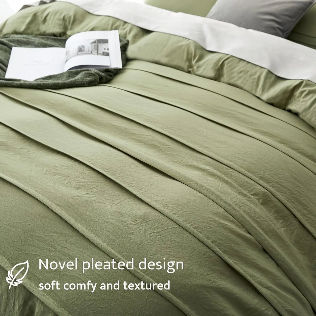 Oli Anderson Pleated Duvet Cover - 3 Piece Set