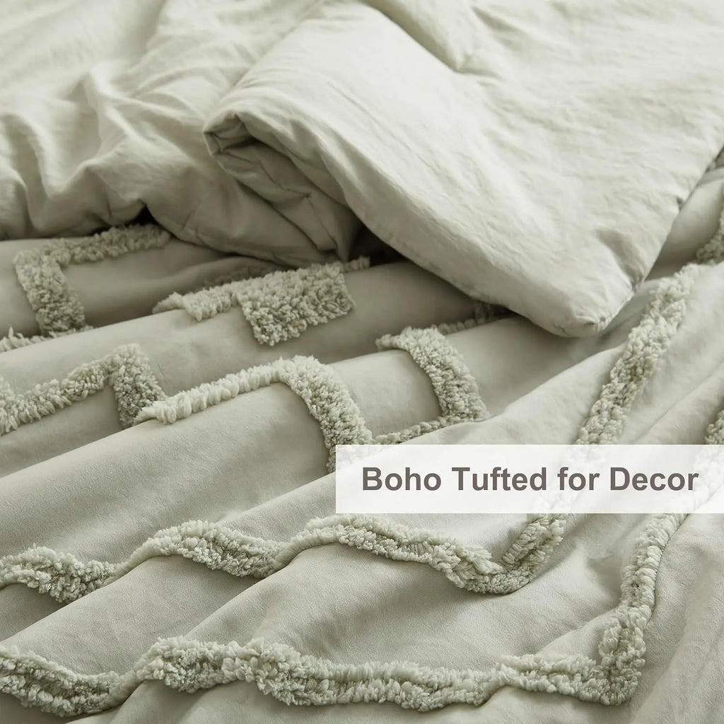 Oli Anderson Boho Tufted Jacquard Comforter Set - 3 Piece