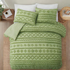 Oli Anderson Tufted Boho Fluffy Comforter Set - 3 Piece