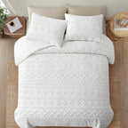 Oli Anderson Tufted Boho Fluffy Comforter Set - 3 Piece