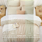 Oli Anderson Ruched Fluffy Comforter Set - 5 Piece