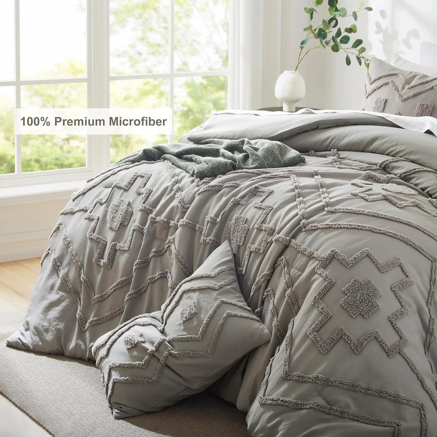 Oli Anderson Boho Tufted Jacquard Comforter Set - 3 Piece