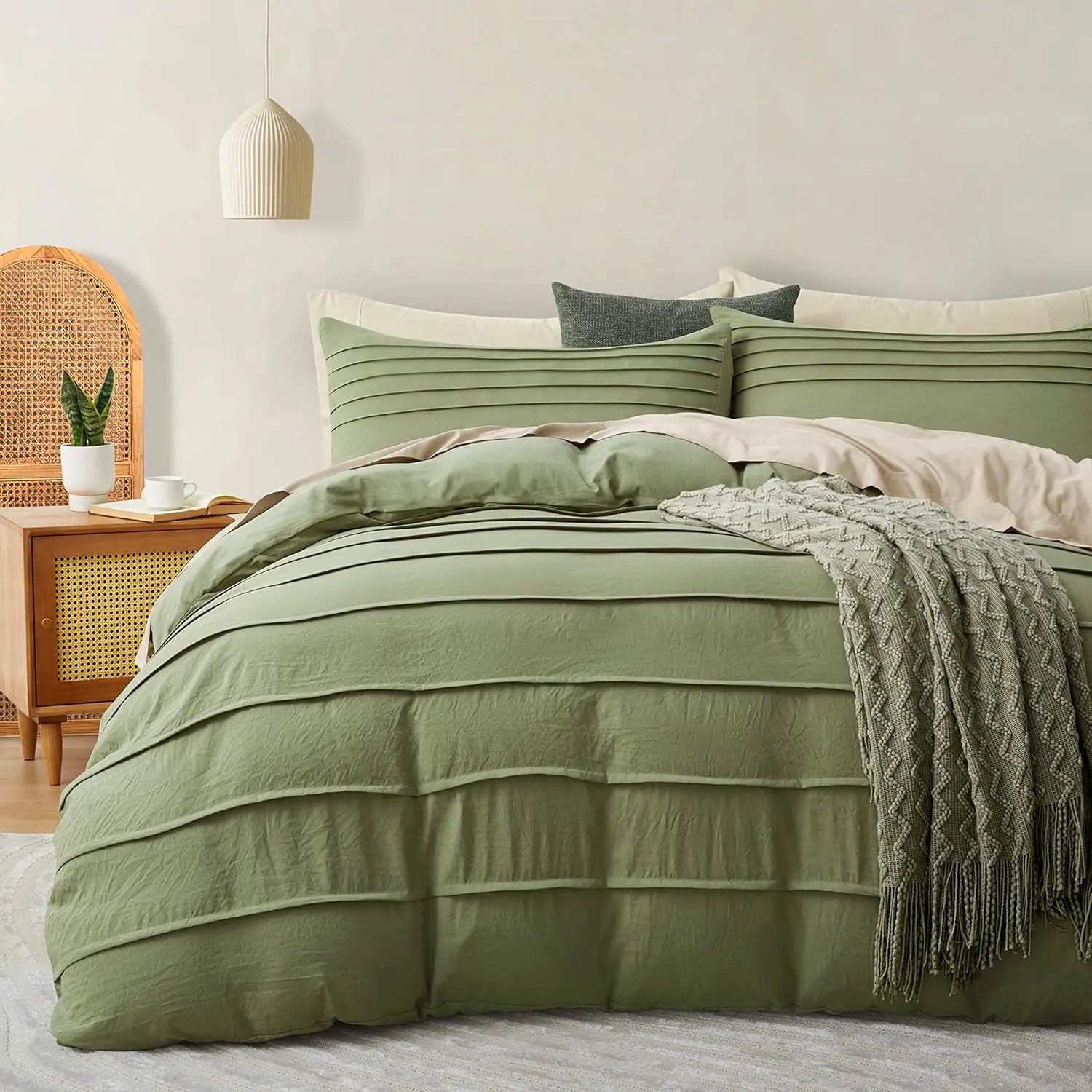 Oli Anderson Pleated Duvet Cover - 3 Piece Set