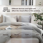 Oli Anderson Washed Cotton Linen Duvet Cover Set - 3 Piece